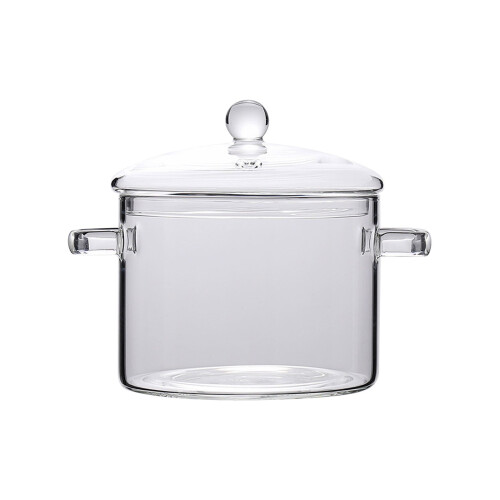 Borosilicate Glass Simmer Pot with Lid 1 Piece