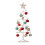 Mini white cedar Christmas tree desktop decor 1