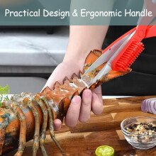 Kitchen Scissors 2-in-1 with Brush Stainless Steel