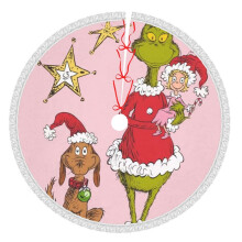 Grin-Ch Christmas Tree Skirt 48 Inch Rustic Holiday Decor