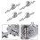 Glass Door Pulls for Kitchen Cabinets 4 pcs 6