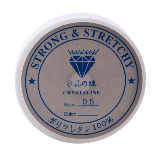 Beading Thread Cord Crystal Clear 20 Meters 0.5mm 1