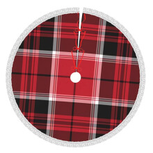 Christmas plaid tree skirt 36 inch rustic holiday decor