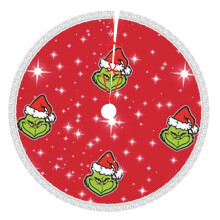 Grin-Ch Christmas Tree Skirt 36 Inch Rustic Holiday Decor