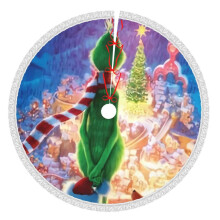 Grin-Ch Christmas Tree Skirt 48 Inch Rustic Holiday Decor
