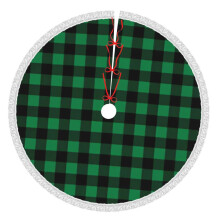 Christmas plaid tree skirt 36 inch rustic holiday decor