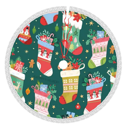 Christmas Tree Skirt 36 Inch Rustic Holiday Decor