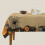 Halloween pumpkin tablecloth white square 5