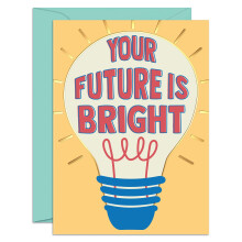 Carte de graduation Sweetzer & Orange avec dorure - 5"x7" Premium Grad avec enveloppe