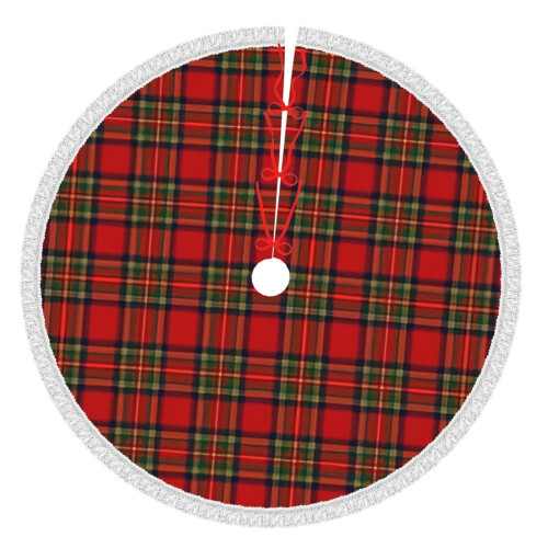 Christmas tree skirt plaid 48 inch