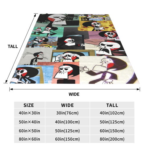 Billy & Mandy Plush Throw Blanket 50x60 in 2