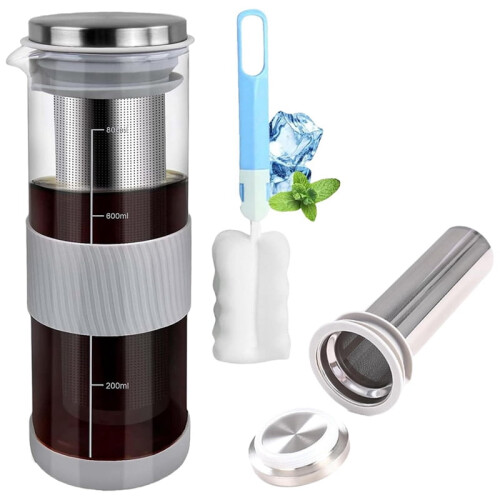 Cold Brew Coffee Maker Mason Jar 800ml Stainless Steel