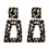 Women's rhinestone geometric dangle stud earrings 2