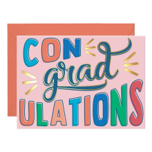 Carte de Graduation Sweetzer & Orange avec Foil Doré - 5"x7" Premium avec Enveloppe - Carton Épais 300gsm