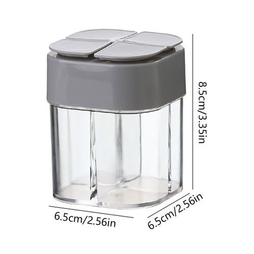 Plastic Salt and Pepper Shaker 4-in-1 with Adjustable Holes