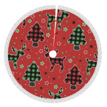 Christmas Tree Skirt Plaid 48 Inch