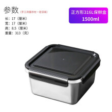 316 stainless steel antibacterial lunch box rectangular