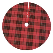 Christmas tree skirt plaid 36 inch thick rustic holiday