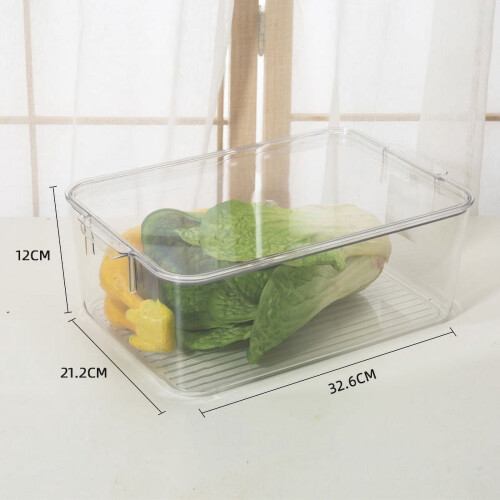 Food Storage Box Transparent Dustproof with Lid 1 Pack