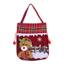 Santa Claus Christmas gift bag for wine bottle, reusable