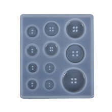 Resin silicone button pendant with hole, DIY craft