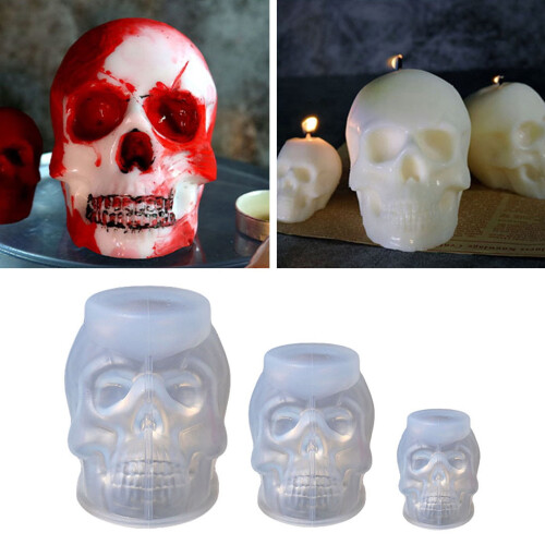 Skull Shape Silicone Mold Non-Stick 3D Resin Casting 1