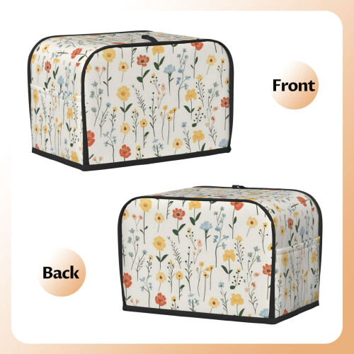 Floral Toaster Cover 2-Slice Polyester Dust and Fingerprint 1
