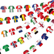 HOMAVEL 49 Pcs World Cup Jersey Bunting Football Shirt Paper Flags - Football Sh