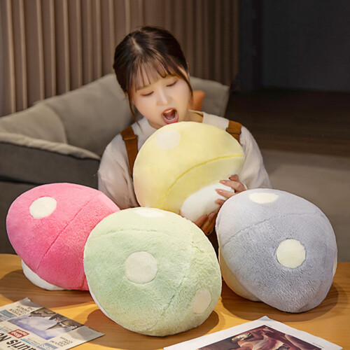 Mushroom plush throw pillow soft comfortable home decor 2