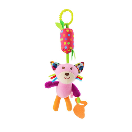 Baby hanging rattle toy with teether and bell, 1 piece 1