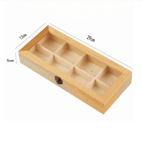 Wooden Display Cabinet with 8 Compartments 2
