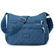 (Blue) Large Capacity Bag Shoulder Bag Backpacks Casual Small Bag New Simple Ladies Shoulder Bag Waterproof Nylon Cloth Bag
