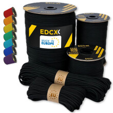 EdcX Paracord 4mm, 35+ Solid Colors (10m, 15m, 30m, 50m, 100m, 300m) | Ideal for