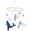 Baby Crib Mobile Felt Whale Clouds Ocean Animals 1 Pack 2