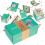Bouncing Gift Box Set Red Blue 20 pcs 10x8x19cm 2