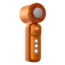 MAGIC JOHN Portable Handheld Fan with Ice Cooling, 199 Speeds Hand Held Fans, USB Rechargeable [11H Max Cooling Time], Mini Fan for Travel, Commuting