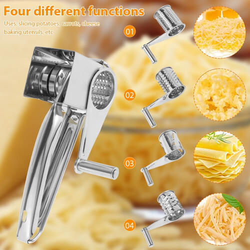 Rotary Cheese Grater 5-in-1 Hand-Cranked Kitchen Tool 2