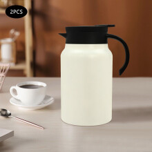 Thermal Carafe Pot White Stainless Steel 1.5L 2pcs