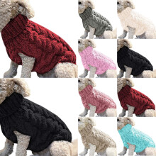 Jacenvly dog sweater knitted sleeveless black