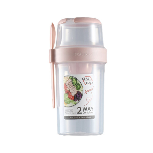 Salad Shaker Cup with Lid and Fork 1 pc