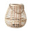 Bamboo candle holder lantern vintage style 28x30cm 2