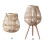 Bamboo candle holder lantern vintage style 28x30cm 6
