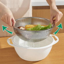 Stainless Steel Colander Set with Mixing Bowl 2PC