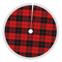 Christmas plaid tree skirt 48 inch rustic holiday decor