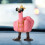 Duck Sculpture Resin Desktop Decor 7.5cm Pink Crown 4