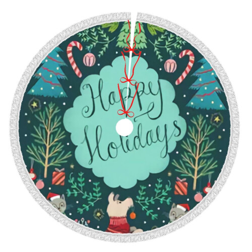 Christmas Tree Skirt 48 Inch Rustic Holiday Decor
