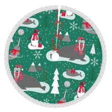 Christmas Tree Skirt 48 Inch Rustic Holiday Decor