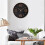 Round Wall Clock Silent Battery Operated Black Gold 7
