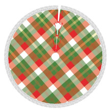 Christmas plaid tree skirt 36 inch rustic holiday decor