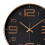 Round Wall Clock Silent Battery Operated Black Gold 8